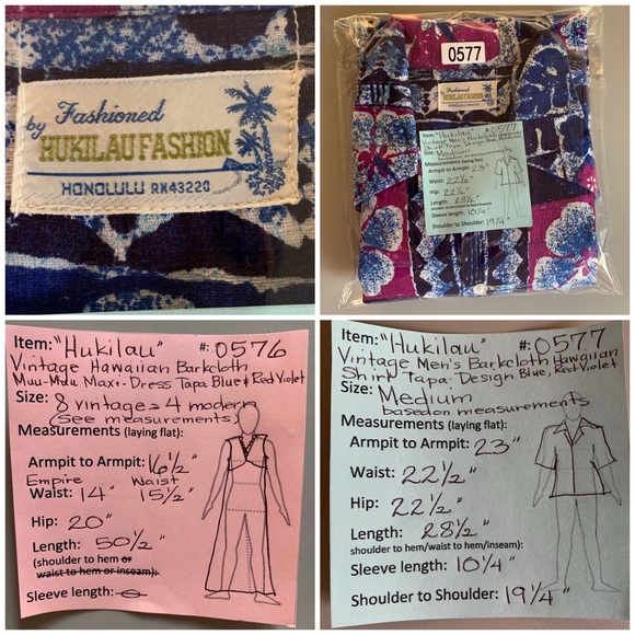 🌺 Vintage Hawaiian Wedding Honeymoon Set Dress Shirt - Picture 14 of 14